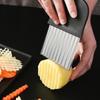 Stainless Steel Wavy Chopper Thickened Crinkle Cutter Vegetable Cutter  Food Preparation