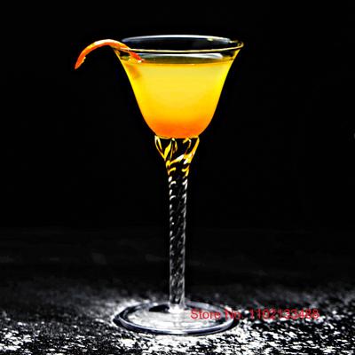 90 מ"ל ספירלה שקופה מרטיני קוקטייל בר זכוכית מקצועי כלי זכוכית גביע יין מיוחד בסגנון יפני סיטונאי גביע מיץ מעורב