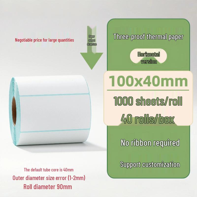 Samoprzylepne etykiety termiczne na kody kreskowe 100×150 mm - Trwałe i wodoodporne do logistyki