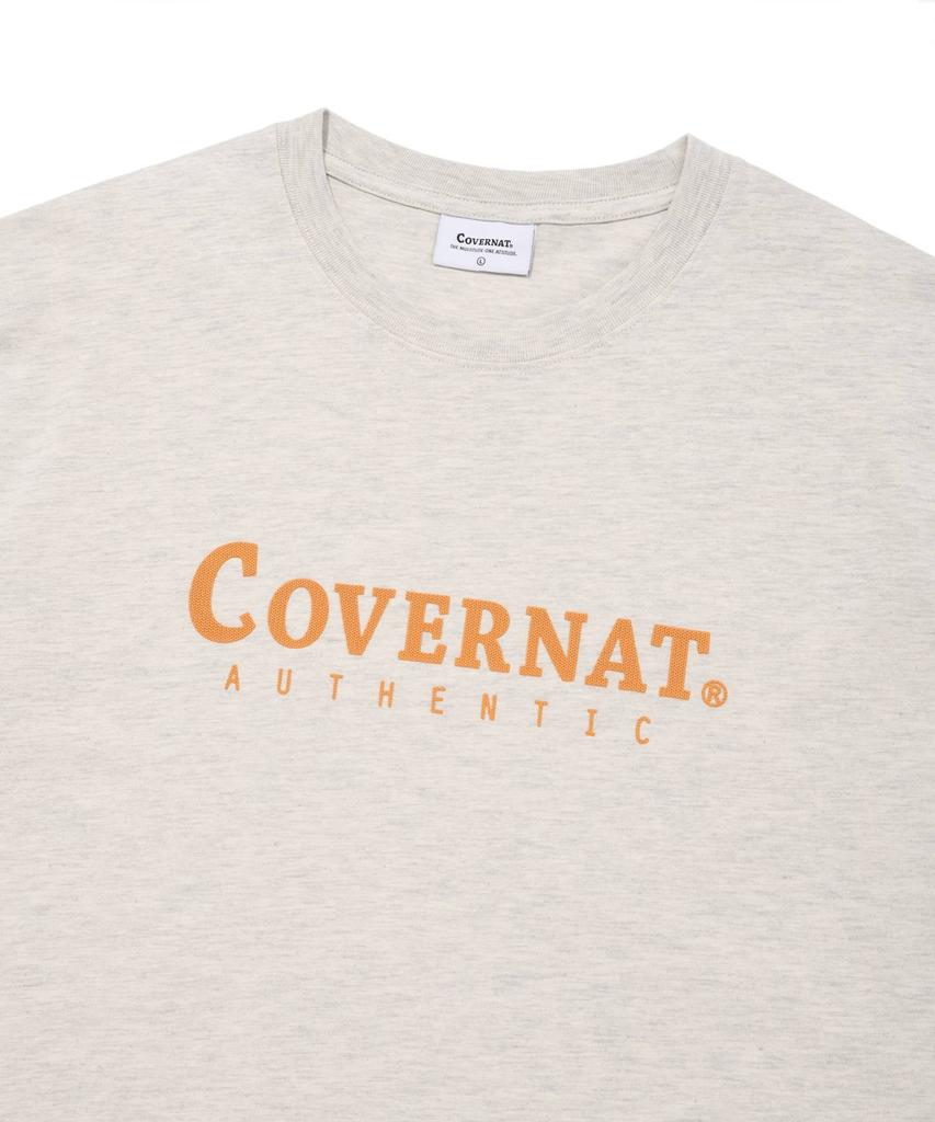 COVERNAT Authentic Logo T-Shirt Oatmeal