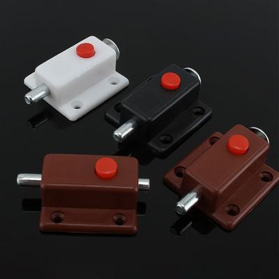 10PCS Hardware Safety Button Automatic Door Bolts Solid Door Latch Latch Lock Cabinet Door Suction