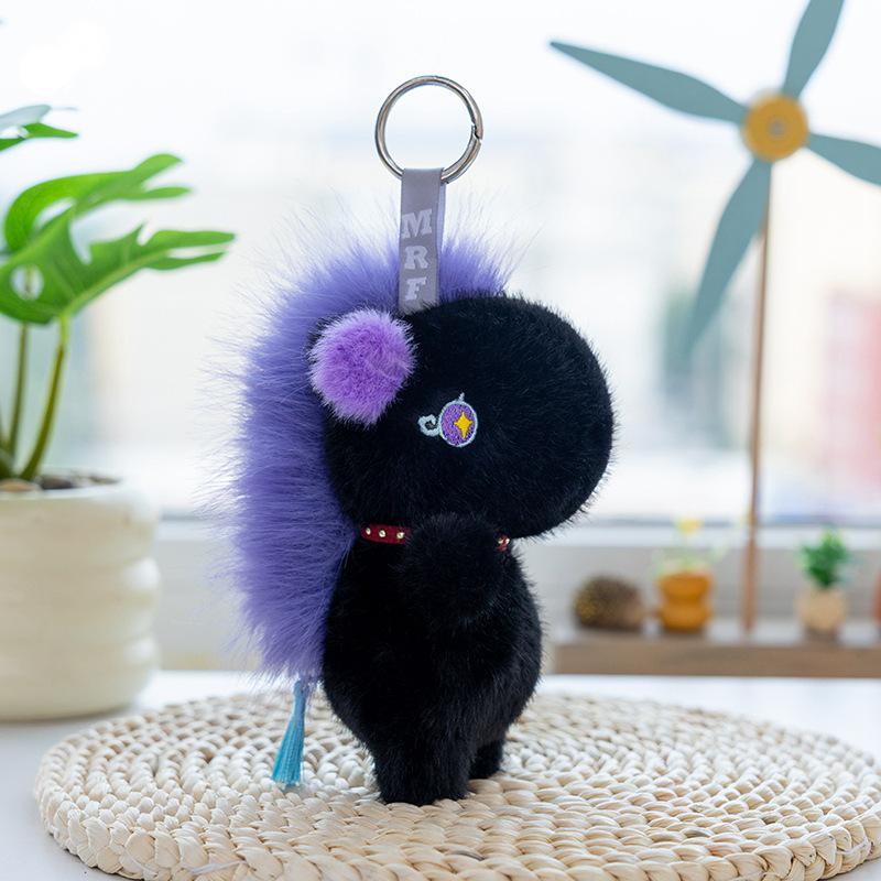 Zodiac Year Horse Plush Pendant Keychain - Cross-Border Pony Doll Mascot.