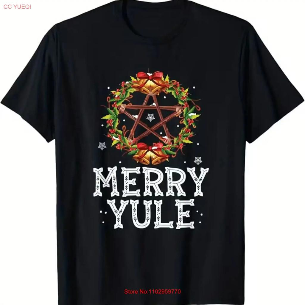 Frohes Yule Sonnenwende Winter T-Shirt Weiche Atmungsaktive Baumwolle Schwarz vintage Gewaschen Mann Bequem Streetwear Designer Kleidung