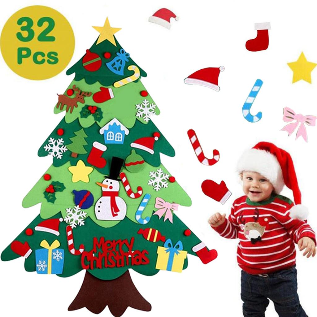 DIY Christmas Tree Set With Ornaments For Kids  Gifts Door Wall Hanging