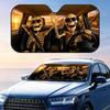 Skull Driving Sun Visor Car Front Windshield Sun Shade Foldable Reflective UV Protection Heat Insulation Cover