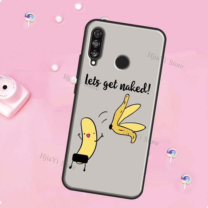 Cartoon Cute Fruit Yellow Banana For Huawei Honor Magic 5 Lite X8 X9 X8a X9a 50 70 P20 P30 P40 P50 P60 Pro P Smart 2019 Case Huawei P20 Lite
