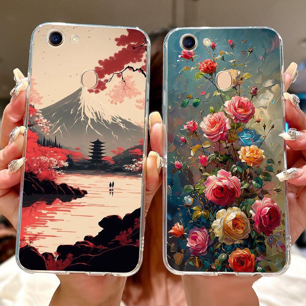 Clear Casing For Oppo F5 CPH1723 CPH1727 Cover For Oppo F5 Youth Case CPH1725 Luxury Butterfly Love Fashion Cool Lion Painted