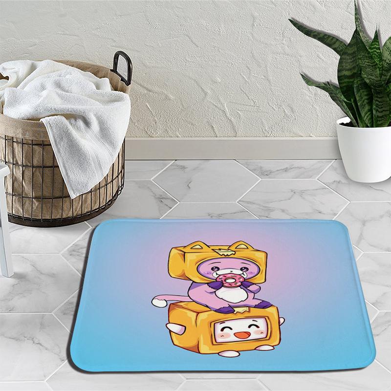 Lankybox Boxy Foxy Rocky Cartoon Teppich Schlafzimmer Dekoration Matte Anime Outdoor Teppich Rutschfester Teppich Geburtstagsgeschenk