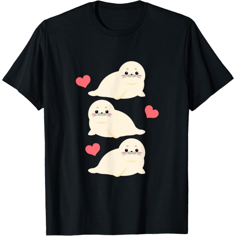 Sea Lions Make Me Happy T-Shirt Gift for Harp Seal Lover Tee T-Shirt XXXXXL чёрный