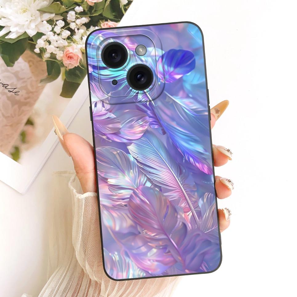 Daisy Bow Pattern Butterfly Flower Cherry Back Cover For iPhone 14 Pro Max Phone Case Soft Silicone Casing On iPhone14 14Plus