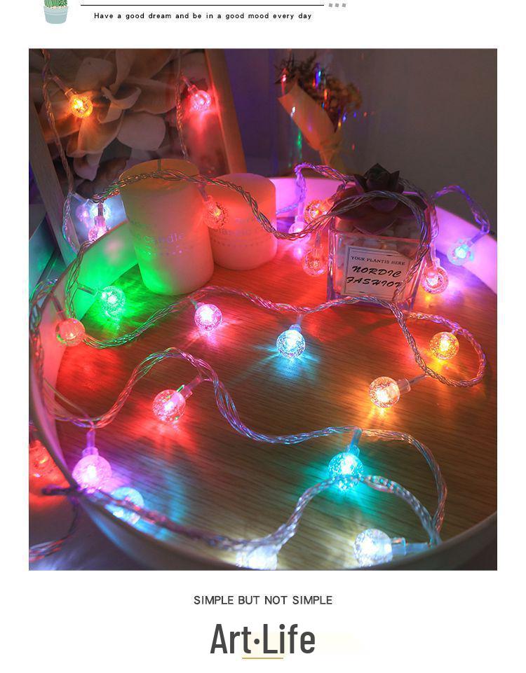 Outdoor Solar LED String Lights - Colorful, Energy-Saving, Long Battery Life