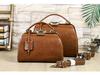 Full-Grain Lambskin Leather Crossbody Handbag with High-End Metal Lock for Women