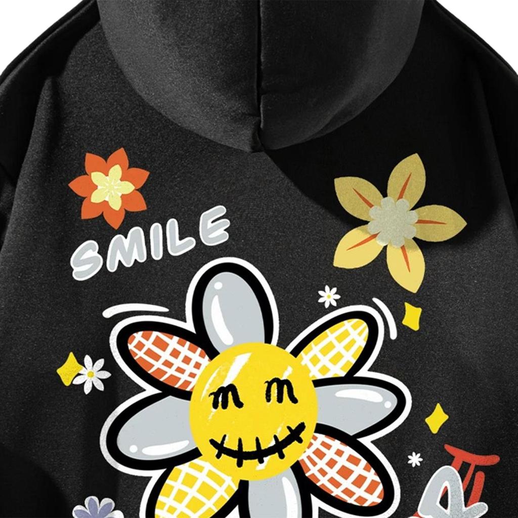Printed Hooded Sweatshirt Men Women Pullover Tops for Walking Party Climbing XXL