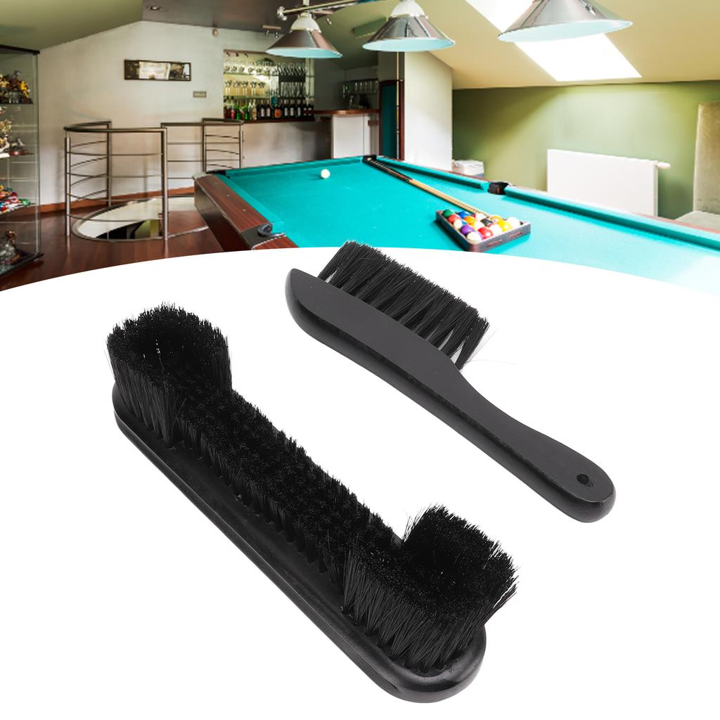 Billard 9 Zoll Pooltischbürste 8,5 Zoll Bandenbürsten-Set Reinigungswerkzeuge mit Holzgriff zur Reinigung