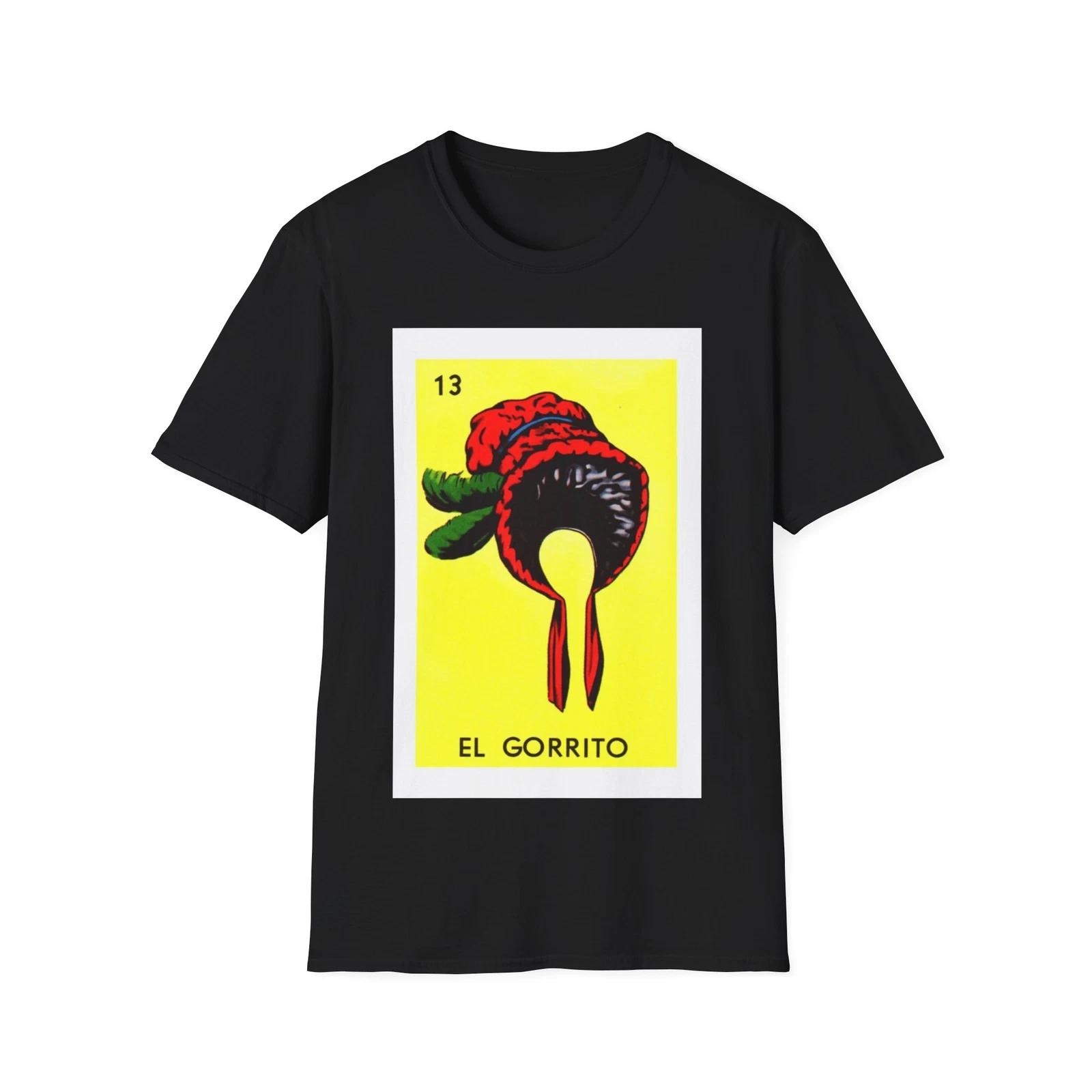 Футболка с изображением мексиканского бинго El Gorrito Loteria , Подарок, Праздник - Забавная унисекс футболка L