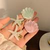 Elegant Starfish Shell Hair Clips 2PCS Set Cute Anti-slip Duckbill Hairpins for Women Summer Vacation Hair Styling