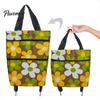 Carrello della spesa riutilizzabile ecologico, borsa della spesa pieghevole con ruote, carrello resistente in tessuto Oxford impermeabile, carrello con manico robusto e rotelle