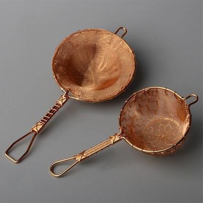 Tee-Sieb Reines Kupfer Tee-Filter Rein Handgewebt Gold-Gewebe Silber Tee-Set Zubehör Tee-Filter Tee-Spender