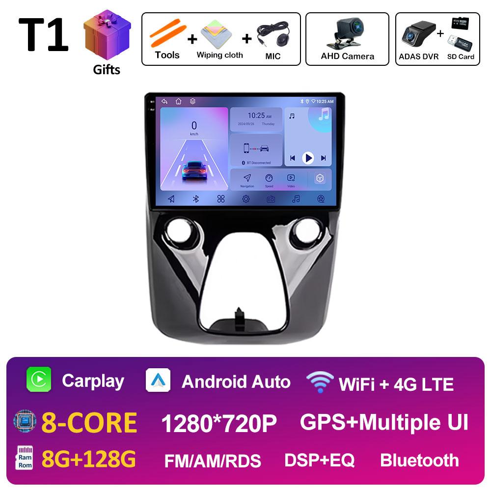 Car Audio Multimedia Radio Player For Peugeot 108 For Toyota Aygo B40 2014 2015 2016 - 2021 Android 14 Wireless Carplay NO 2 Din