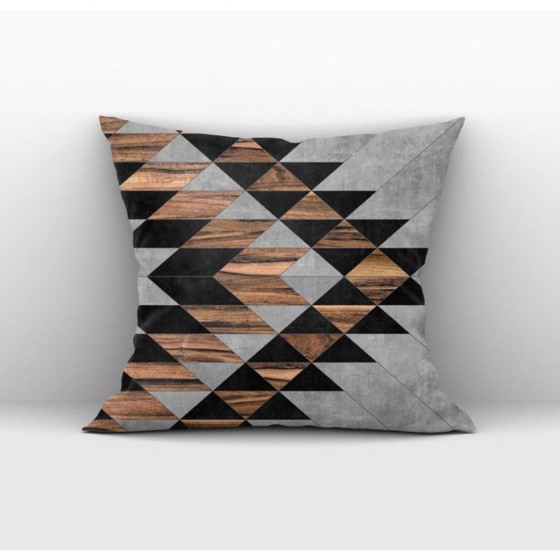Gray Geometric Pillowcase Home Sofa Pillowcase