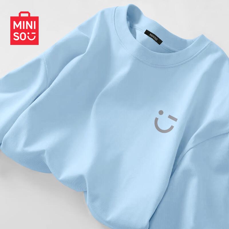 MINISO Women s 2026 Spring/Autumn Loose Fit Pure Cotton Long Sleeve T-Shirt S