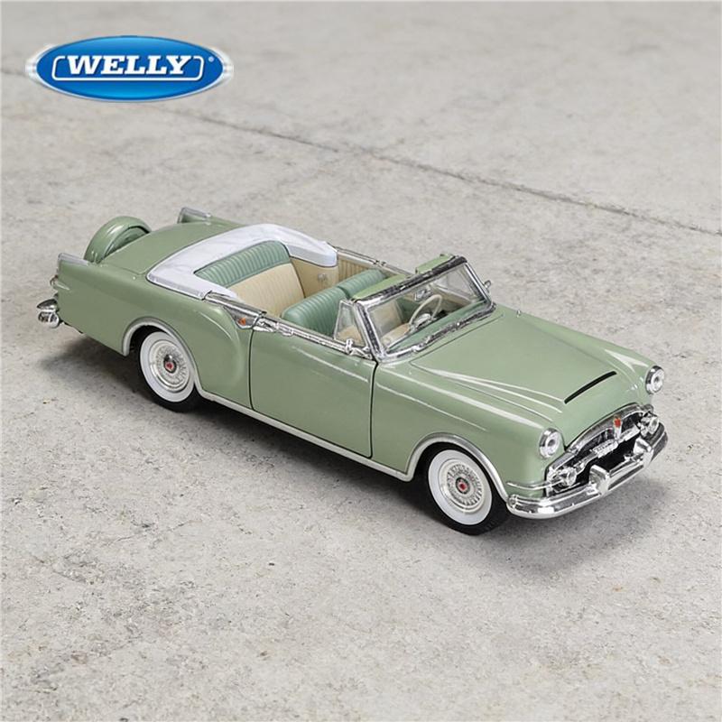 Welly 1/28 1953 Packard Caribbean Alloy Luxy Car Model Diecast Metal Classic Retro Sports Vehicle Car Model Simulation Kids Gift