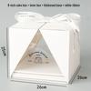 Premium Foldable Cake Box for 4/6/8 Inch Chiffon or Mousse Birthday Cakes, Gift and Transparent Packaging