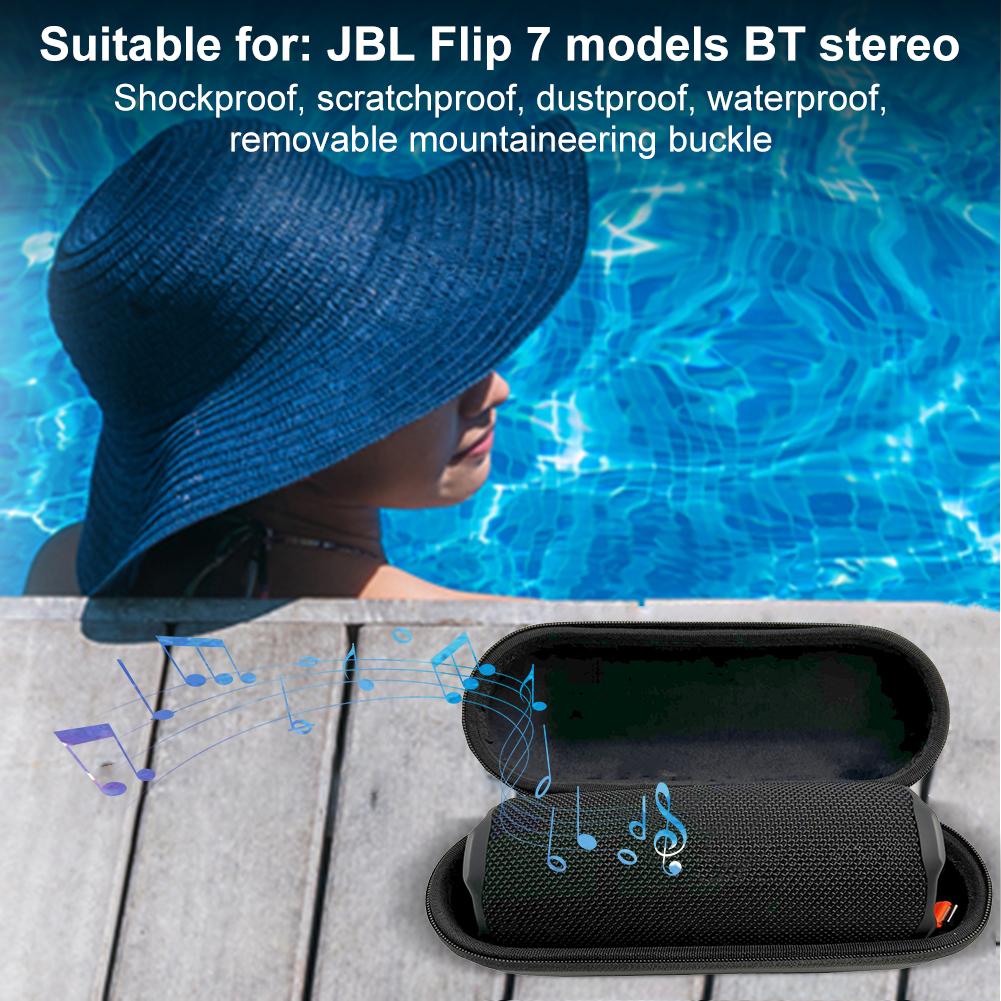 Hartschalen-Tragetasche für JBL Flip 7 Lautsprecher Tragbare Aufbewahrungstasche Stoßfeste Harte Reisekoffer Kratzfeste Kabellose Lautsprechertasche