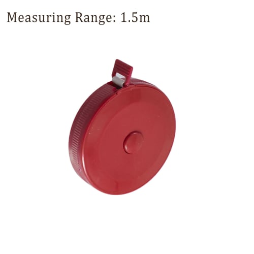 Kozelo 3-Piece Round Case Tape Measure, 1.5 m x 150 cm, for Tailoring, Sewing, Fabric Measurements, Red