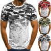 Kamouflage Graffiti Sömnad T-shirt Herrkläder Rundhalsad T-shirts 3D-tryckta Utomhus Vardaglig Mode Överdimensionerade Sport-T-shirts