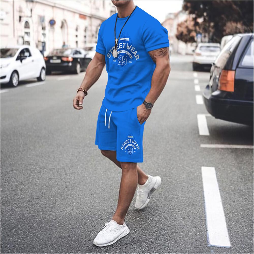 Summer Trend 2-Piece Short Sleeve Suit Oversized Casual Fashion Breathable Sports Clothing Street Personalized Two-Piece Set