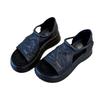 Fashion Temperament Thick-soled Open-toed Casual Sandals Women's 2025 New Outer Wear Summer Retro Versatile Height-increasing Roman Shoes
