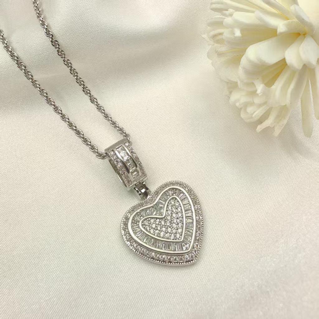 Bingtang Love European and American Ins Versatile Heart-shaped Jewelry Women's Necklace Pendant