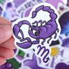 50Pcs Cartoon Purple Stickers Diy Suitcase Laptop Guitar Bicycle Car Decals