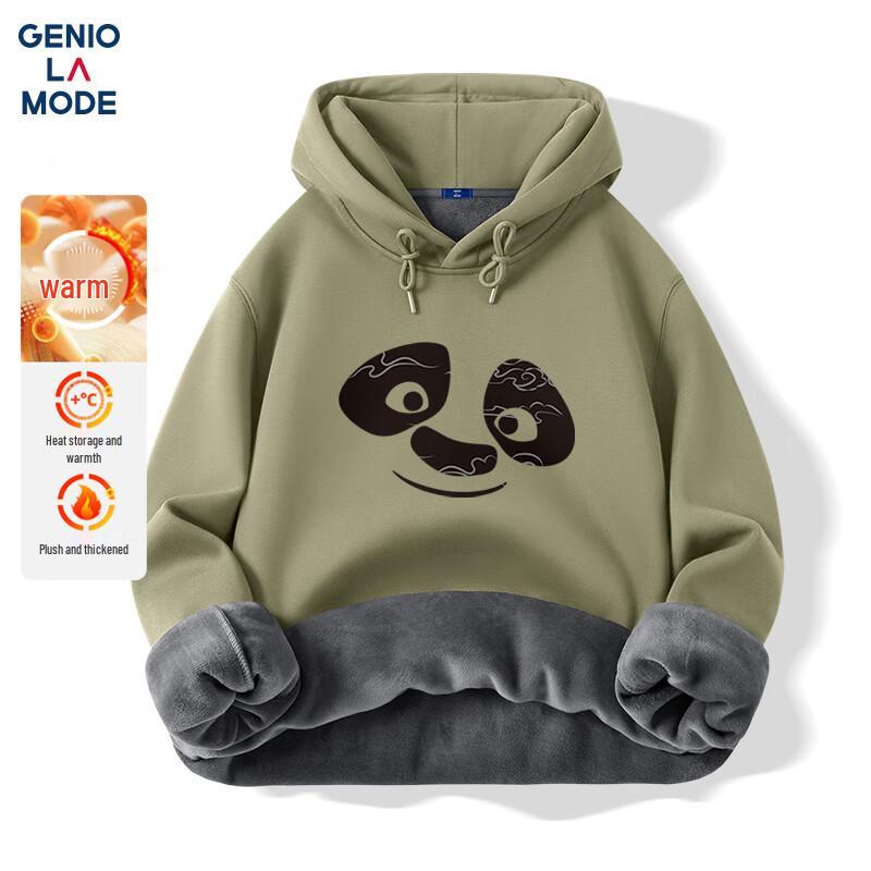 

Мужское худи GENIOLAMODE из плотного флиса с подкладкой и принтом M