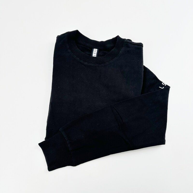 Spring and Autumn Style $70 Usd European and American Lskd Sports Crew Neck Long-Sleeve Men's Running Loose-Fit Plus-Size Fitness Elastic Sweatshirt
