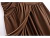 2024 Winter Women's European & American Style Halter Neck Waist-Hugging Dress