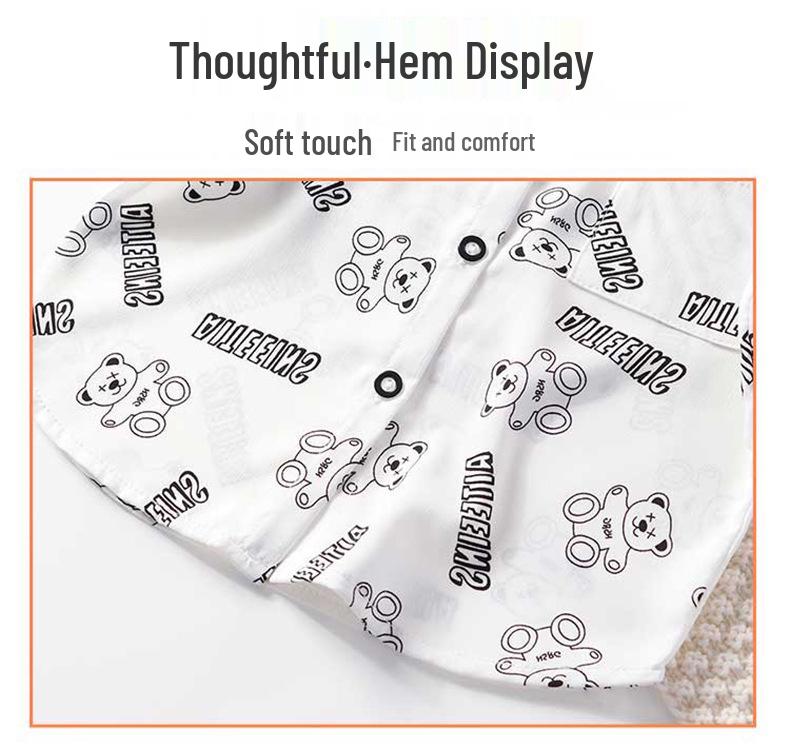 Children's Short Sleeve Summer Shirt – Hong Kong Style Casual Boys' Top