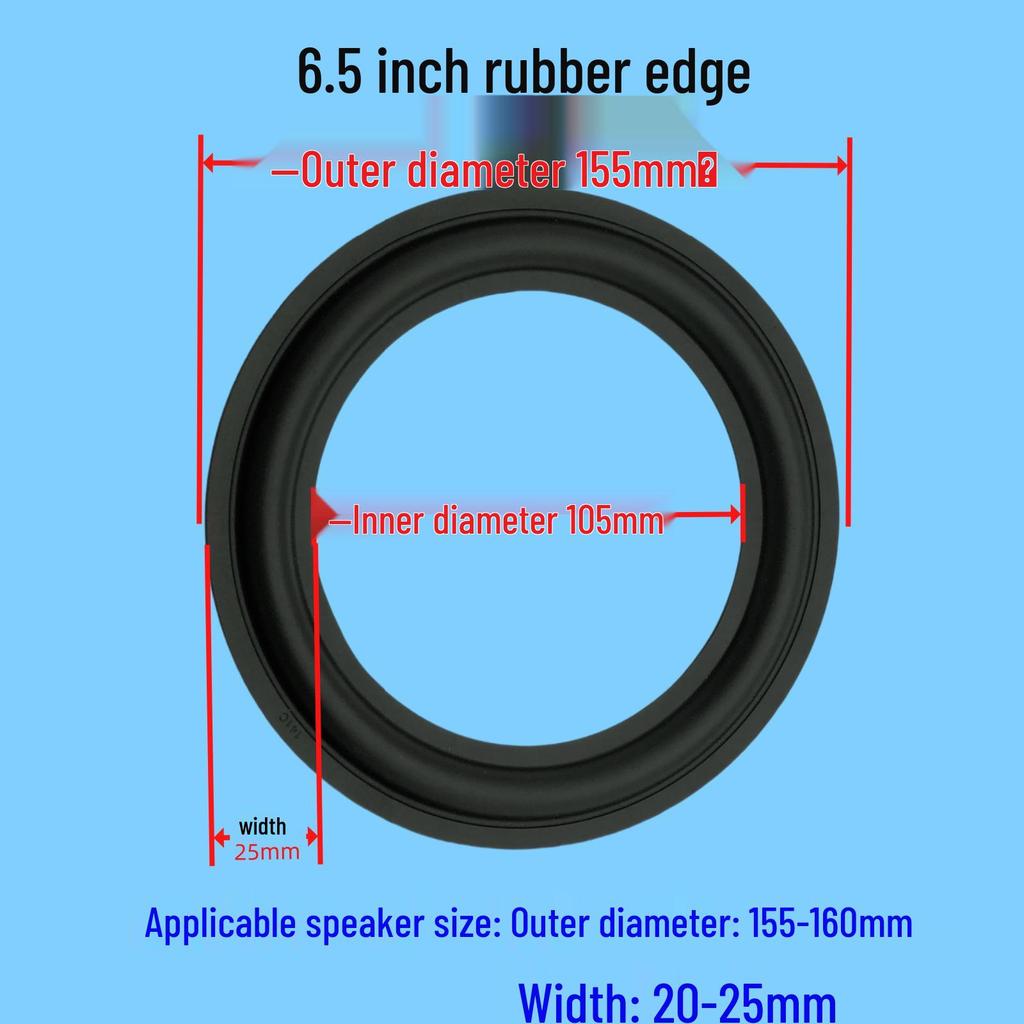 Rubber Edge Rings for Speakers: 6.5, 8, 10, 12 Inch