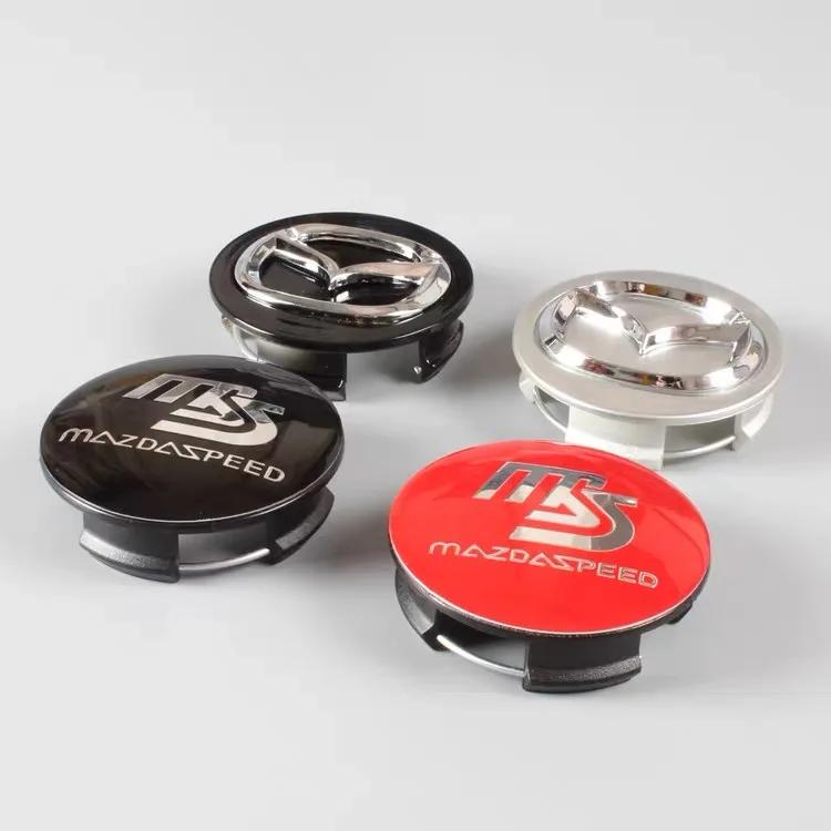 4 Bucăți Capac Centru Roată Siglă Capac Butuc Insignă Emblema Picior Lung 18MM 56MM ID53MM Modele Noi Pentru Mazda 3 Atenza Axela CX3 CX4 CX5 CX7