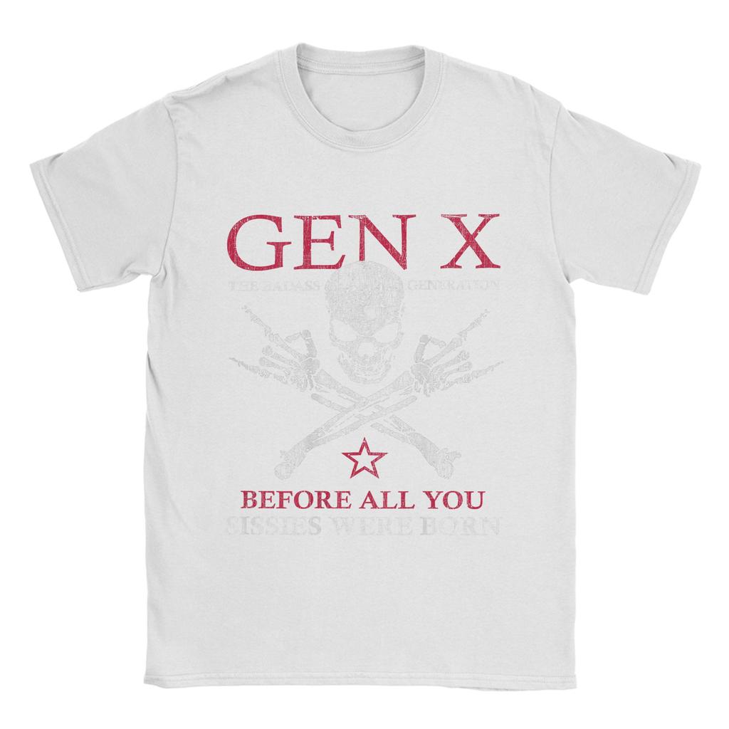 X Generation Before All You Sissie Were Born Skull Rock Hand Men's T Shirts  Creative Tees Short Sleeve T-Shirt Pure Cotton Tops
