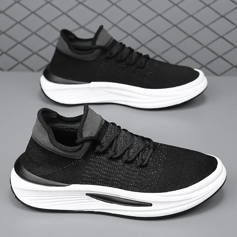 

2025 Summer Men Shoes Mesh Breathable Classic Running Sneakers Outdoor Light Comfortable Slip on Walking Shoes Tenis Masculino 39 чёрный
