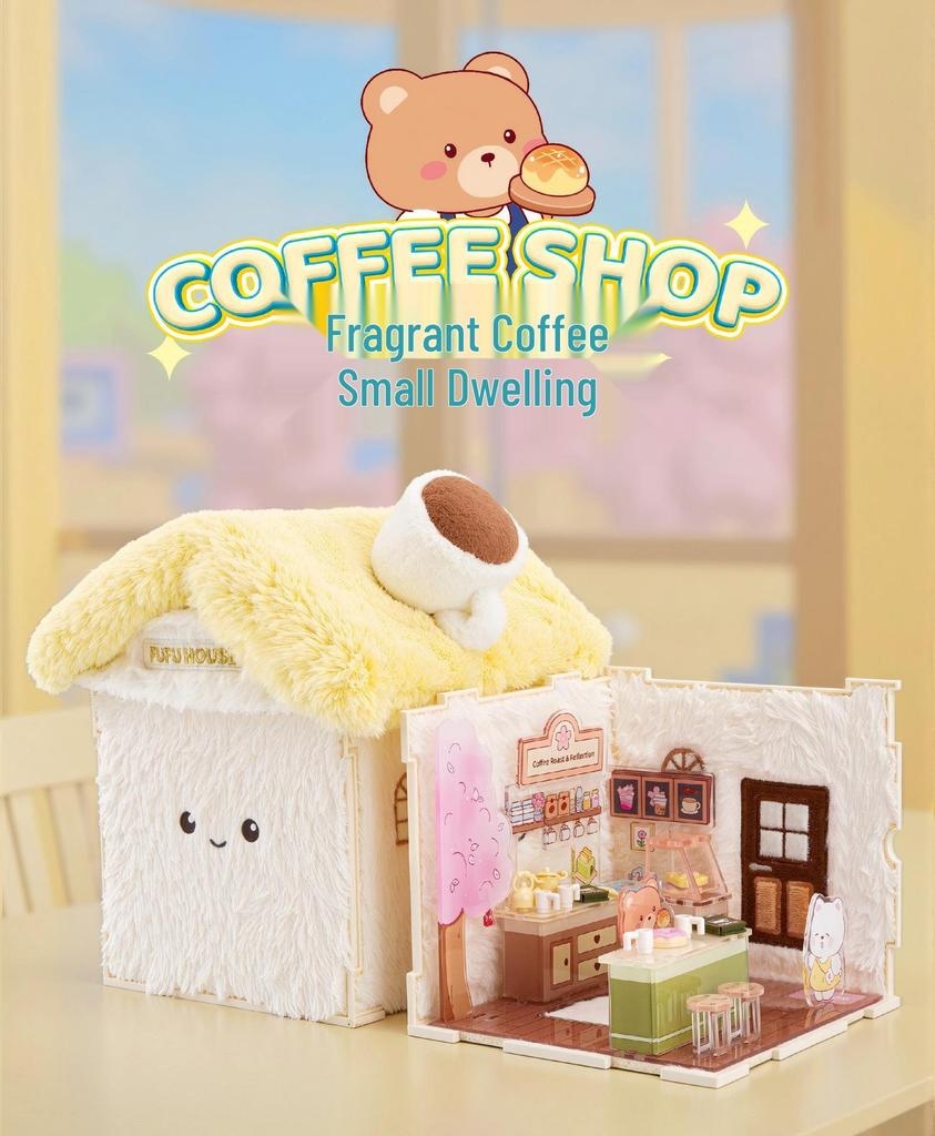 Children's DIY Dollhouse Model with Lights - Big City & Small Town 3D Building Puzzle Educational Toy Gift