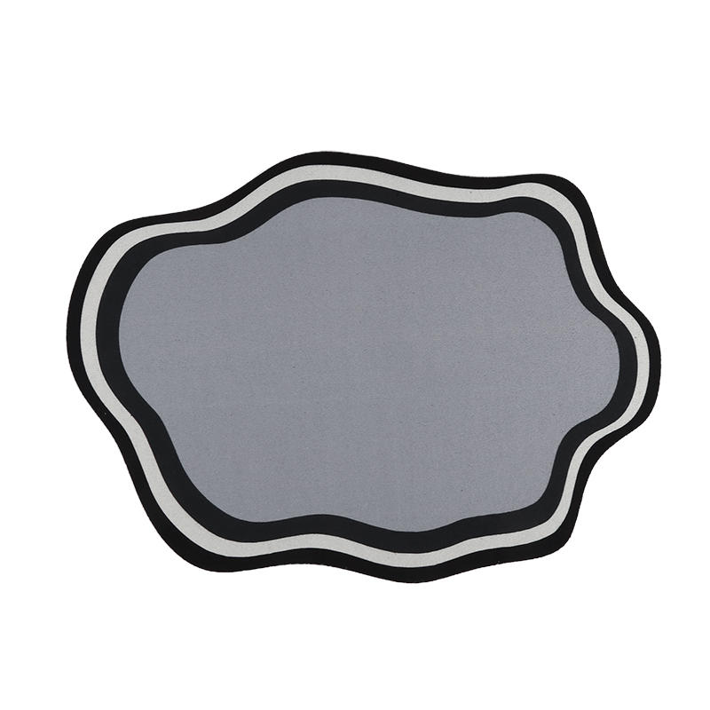 Pet Feeding Mat Cute Shape Dog Diatom Mud Bowl Mat Non-Slip Waterproof Home Decoration Pet Food Mat for Home Dog Feeding Prevent Food Spills