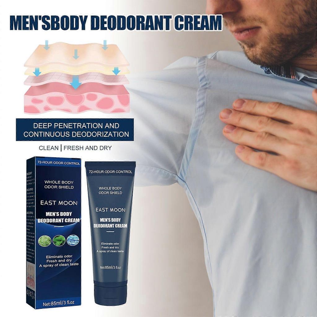 Limited time!!East Moon Men's All-Body Deodorant Cream - Gently Removes Body Odor, Men's Body Care Deodorant Cream