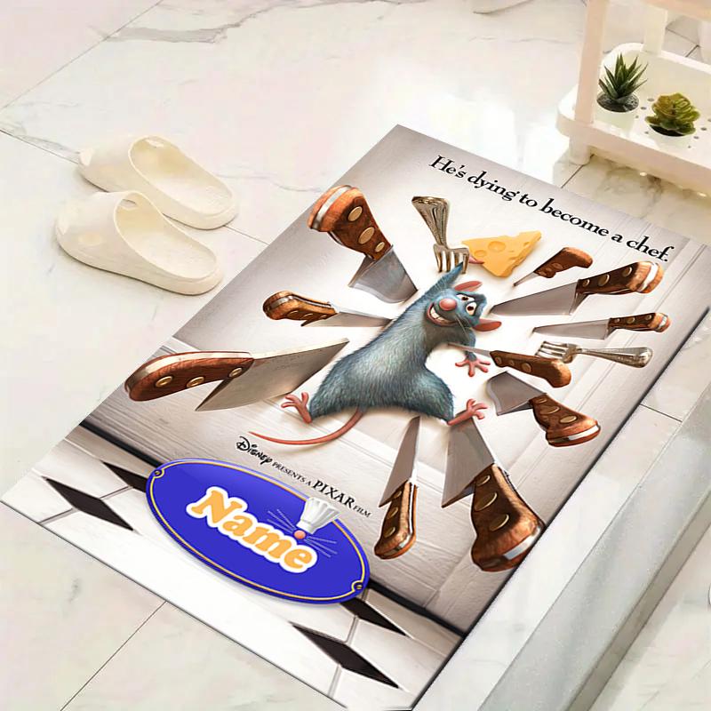 Custom 1Pc Ratatouille Adventure Poster Rug Office Carpet Indoor Outdoor Entrance Doormat Nonslip Soft And Comfortable Living Room D916236