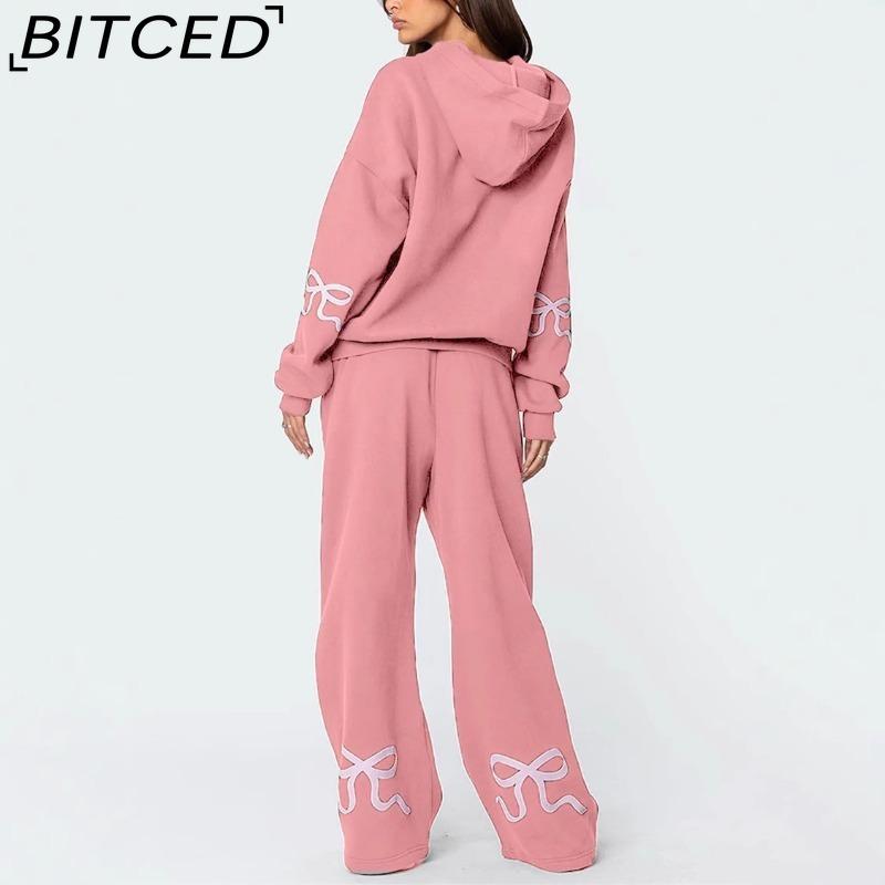 Женская толстовка BITCED, Однотонный топ с капюшоном, Цельнокроеная женская одежда, Толстовка Осень/Зима, Толстовка, Топ XXL розовый