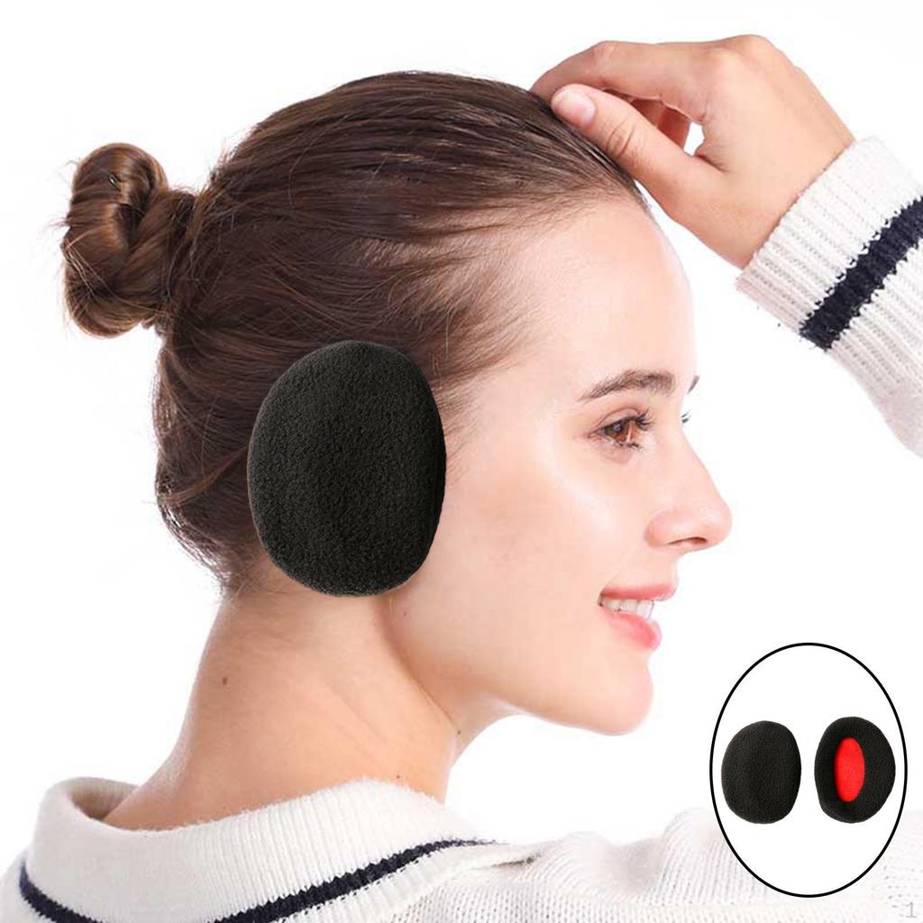 1 Pair Bandless Ear Warmers Earmuffs Plush Winter Cover for Outdoors