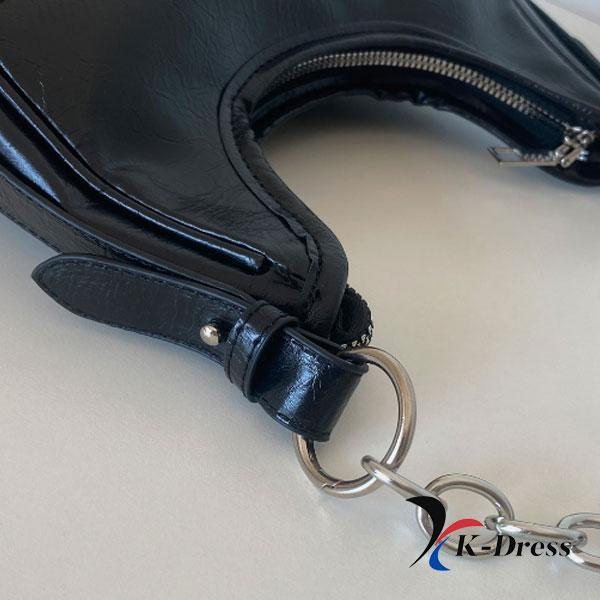 Mini borsa a tracolla in tela di iuta