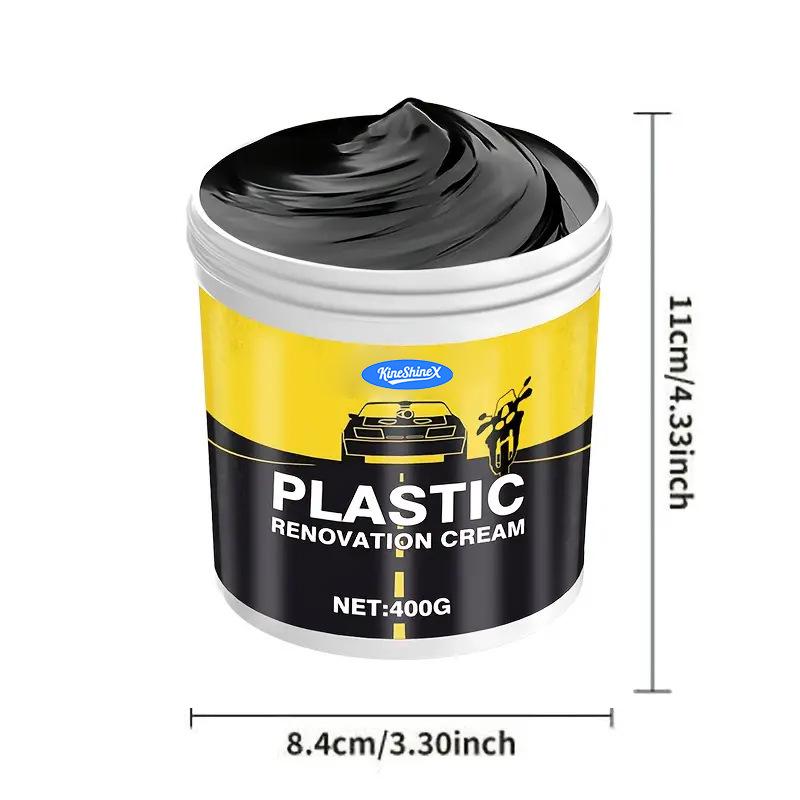 400g Auto Kunststoff Gummi Reparaturcreme Innenraum Restaurations Politur Wachs Anti-Rissbildung Anti-Aging Reifenglanz Leder Sitzpflege für Außen Innenraumverkleidung